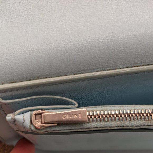 CELINE Leather Frame Bi-Color Wallet - Picture 11 of 14